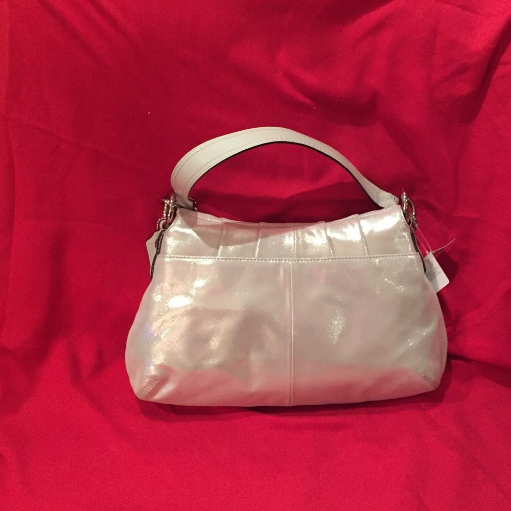 Coach Sueded Leather Very Unique Sparkled Bag NWT - Picture 4 of 6